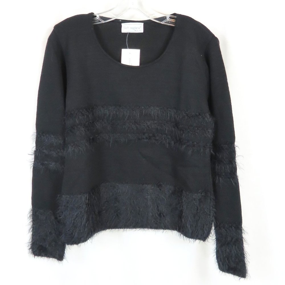 NWT Very Soft SaPl Maglierie Italian Black Dress Sweater